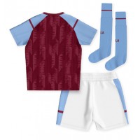 Aston Villa Hjemme Trøje Børn 2023-24 Kortærmet (+ Korte bukser)